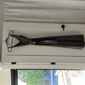 Silk gunmetal grey wide leg jumpsuit